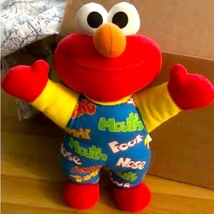 Vintage Teach Me Elmo Original 1996 Tyco Plush Doll Tummy Mouth Hand Nose WORKS